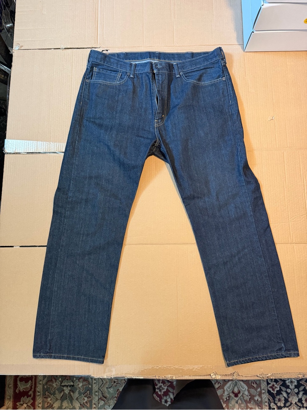 Men's Levi’s 505 Dark Blue Straight-Leg Jeans
